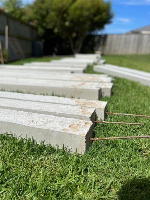 House restumping Bendigo new concrete blocks ready for installation in Kennington.jpg